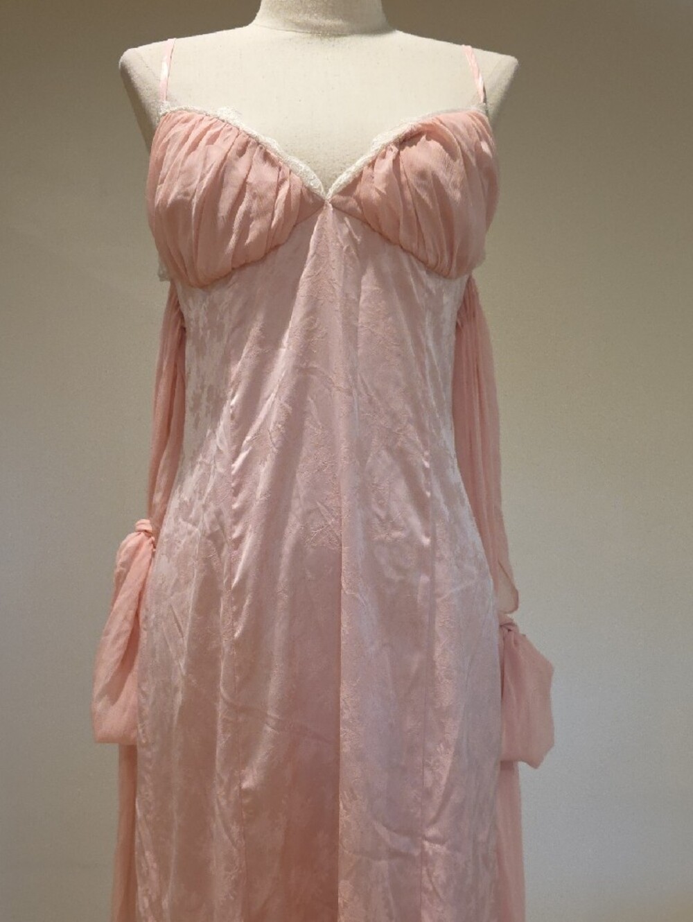 NEW $489 FOR LOVE AND LEMONS SHEILA PINK JACQUARD MAXI DRESS SIZE M - Picture 4 of 15